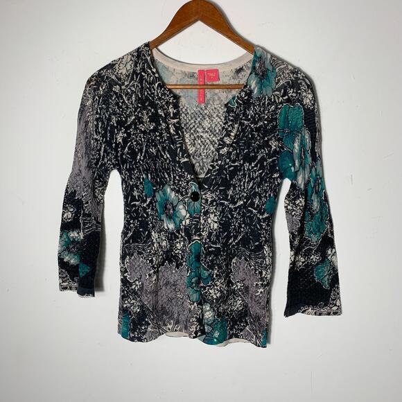 Womens Anthropologie Charlotte Tarantola Cardigan, Blue, Size M EUC! - Picture 1 of 3